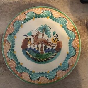 Gorky Gonzalez Pottery Deer Plate 10”
Imported from Mexico